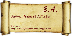 Baffy Anasztázia névjegykártya
